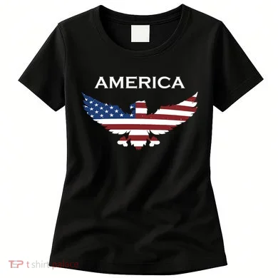 American Flag Eagle Women's T-Shirt