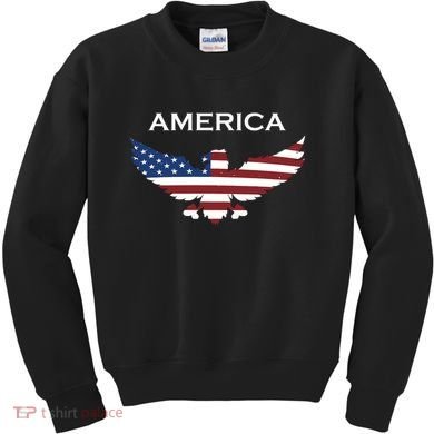 American Flag Eagle Kids Sweatshirt