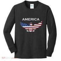 American Flag Eagle Kids Long Sleeve Shirt thumb 0