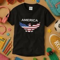 American Flag Eagle Kids T-Shirt thumb 3