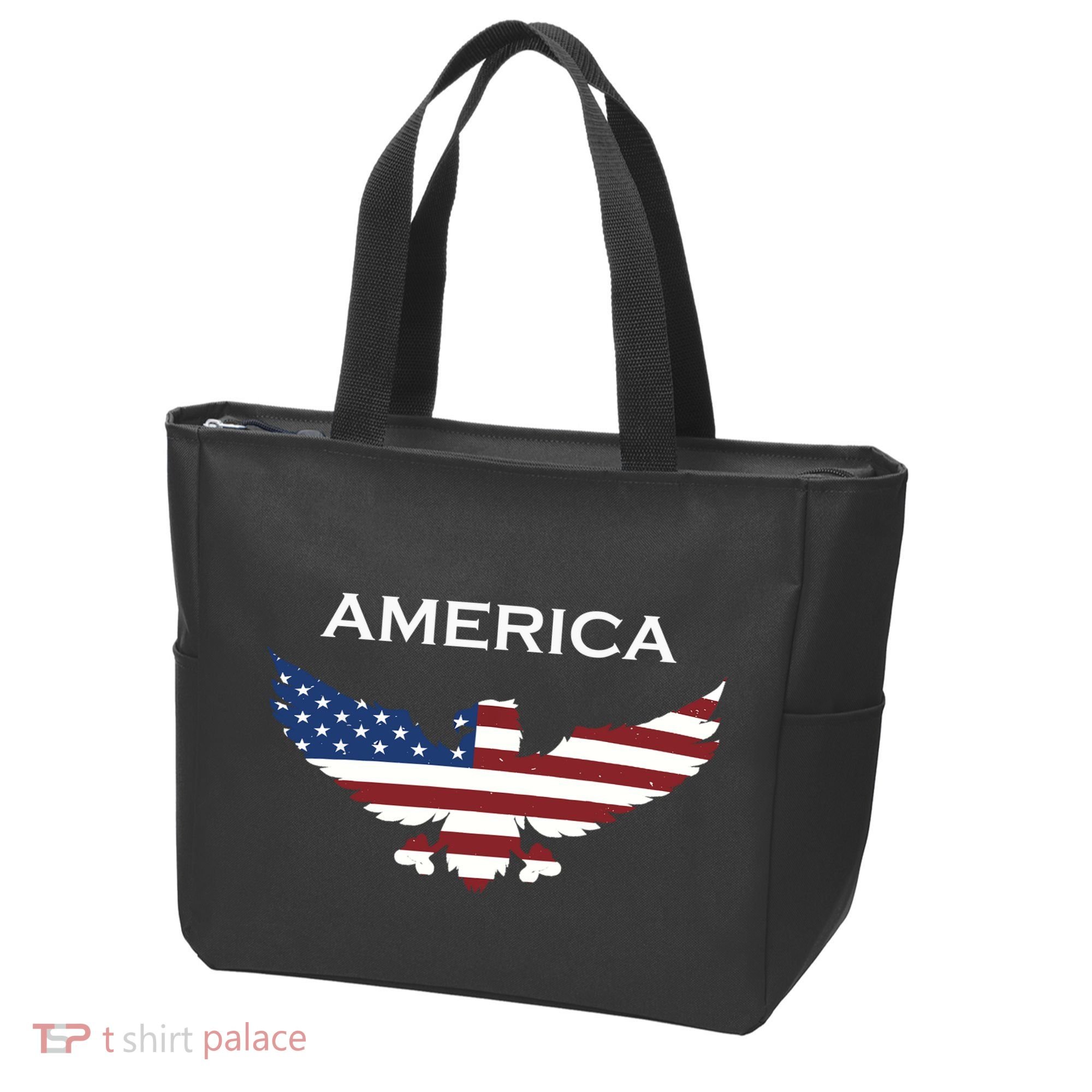 American Flag Eagle Tote Bag