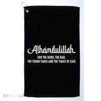 Alhamdulillah For Everything Islamic Muslim Ramadan Eid Gift Golf Towel thumb 0