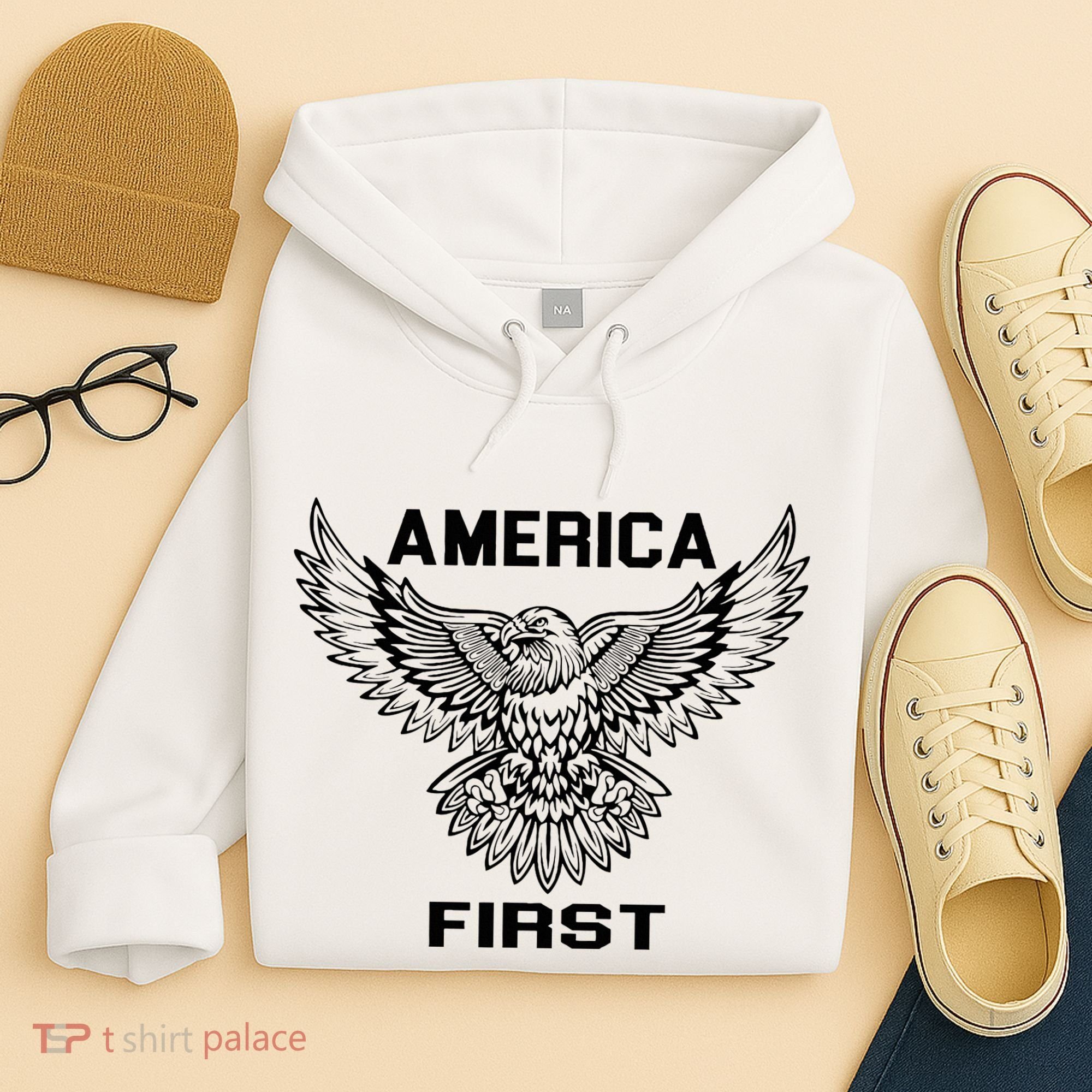 America First Eagle America First Hoodie