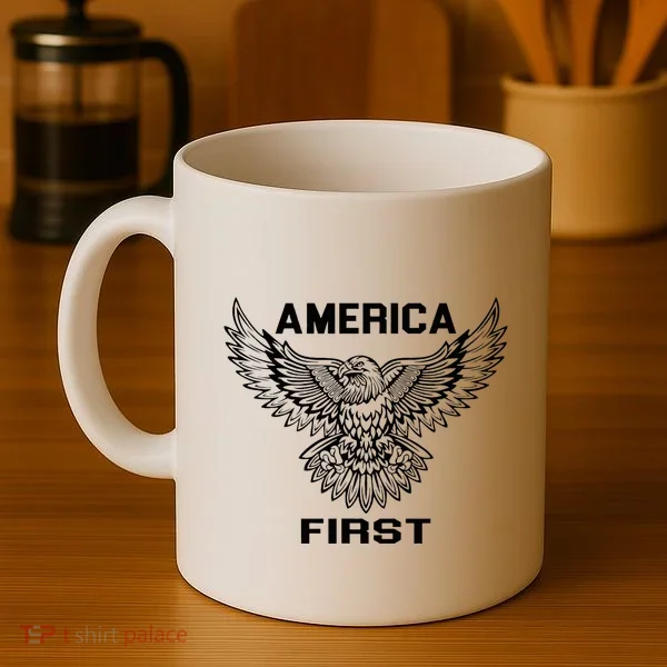 America First Eagle America First Coffee Mug