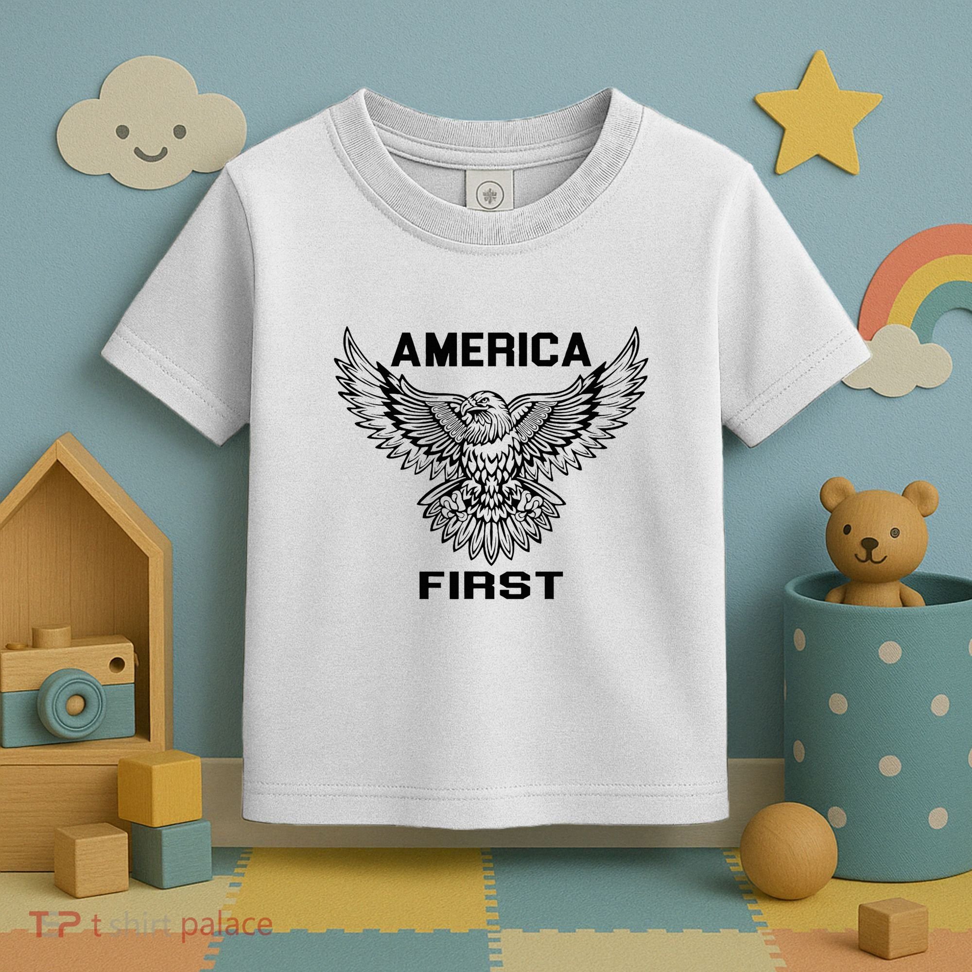 America First Eagle America First Toddler T-Shirt