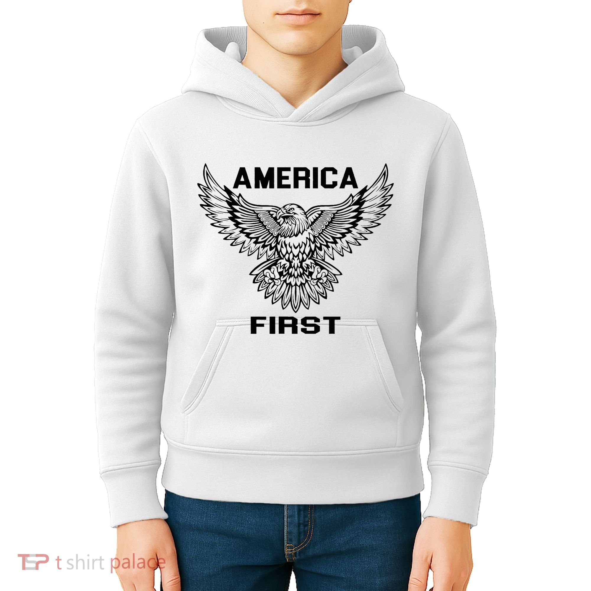America First Eagle America First Kids Hoodie