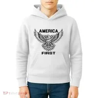 America First Eagle America First Kids Hoodie thumb 4