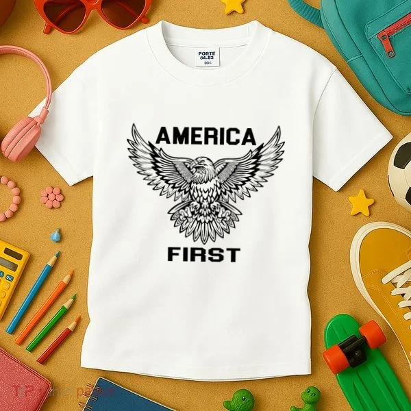 America First Eagle America First Kids T-Shirt