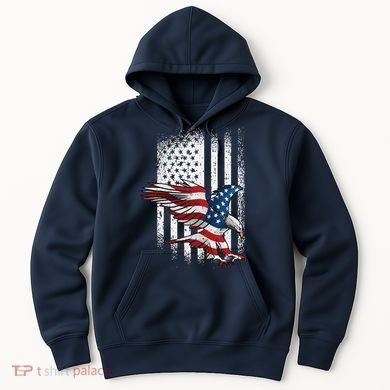American Flag Eagle 4th Of July Independence Day Patriotic Hoodie