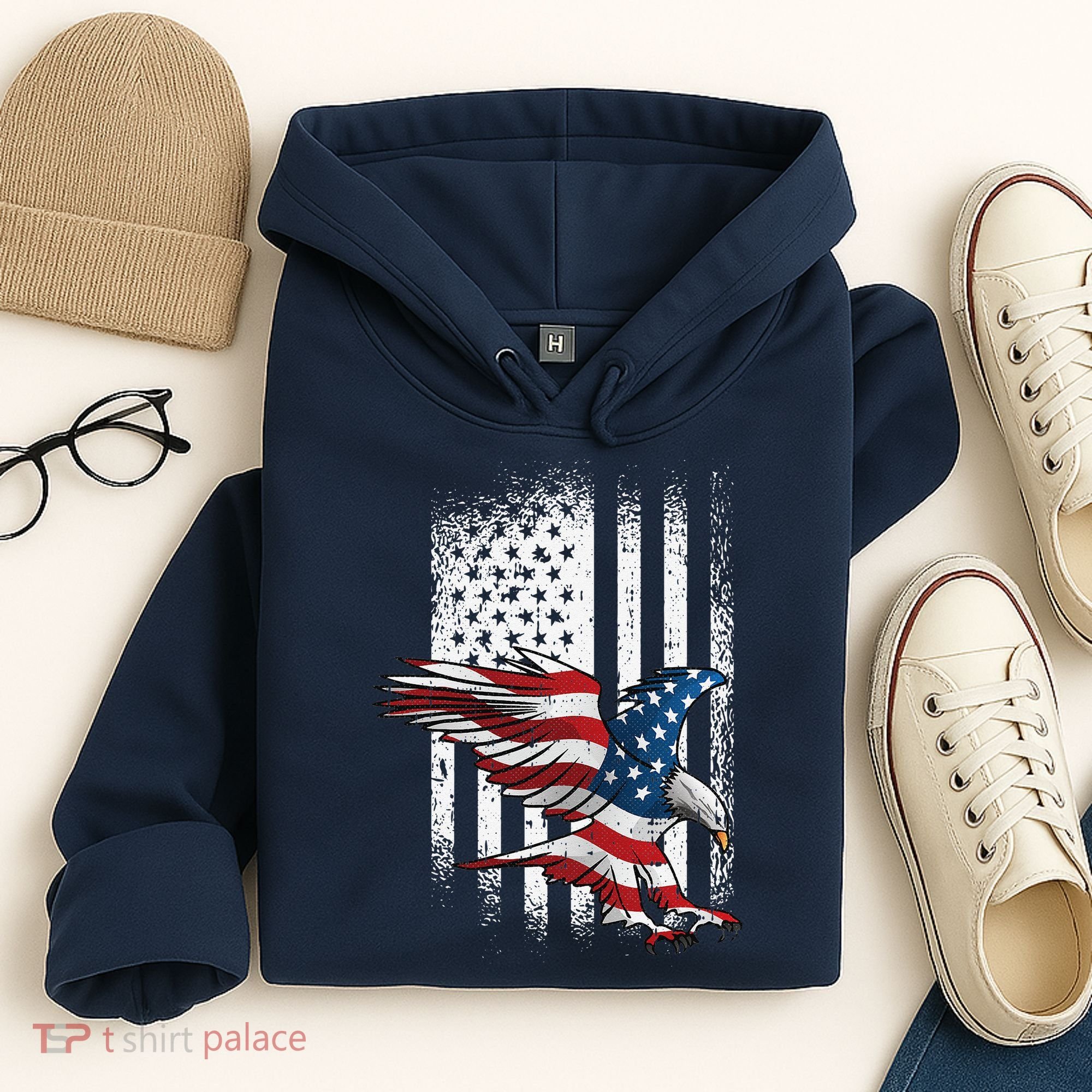 American Flag Eagle 4th Of July Independence Day Patriotic Hoodie