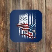 American Flag Eagle 4th Of July Independence Day Patriotic Coaster thumb 0