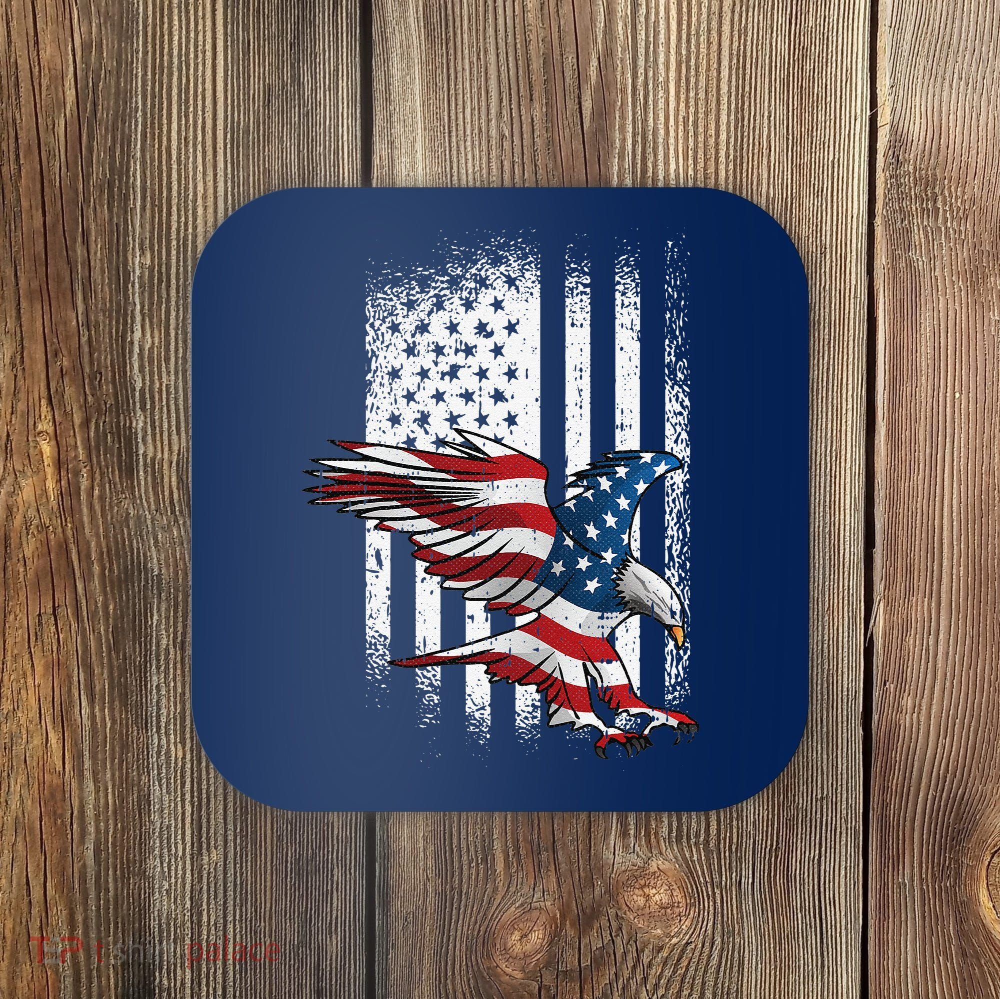 American Flag Eagle 4th Of July Independence Day Patriotic Coaster