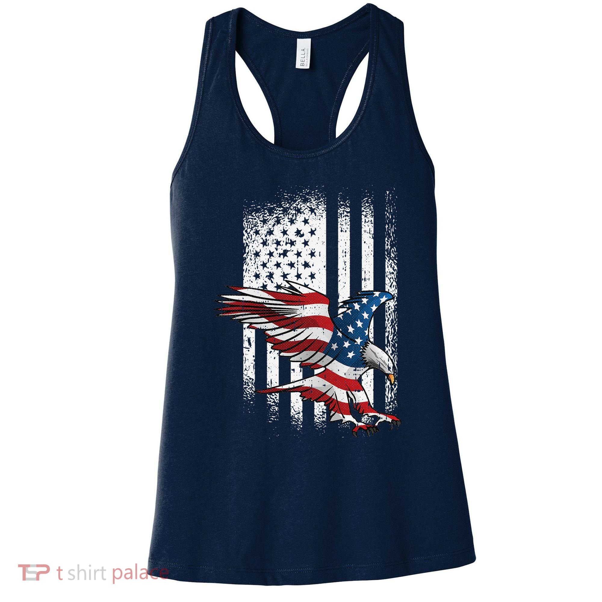 American Flag Eagle 4th Of July Independence Day Patriotic Women's Tank Top