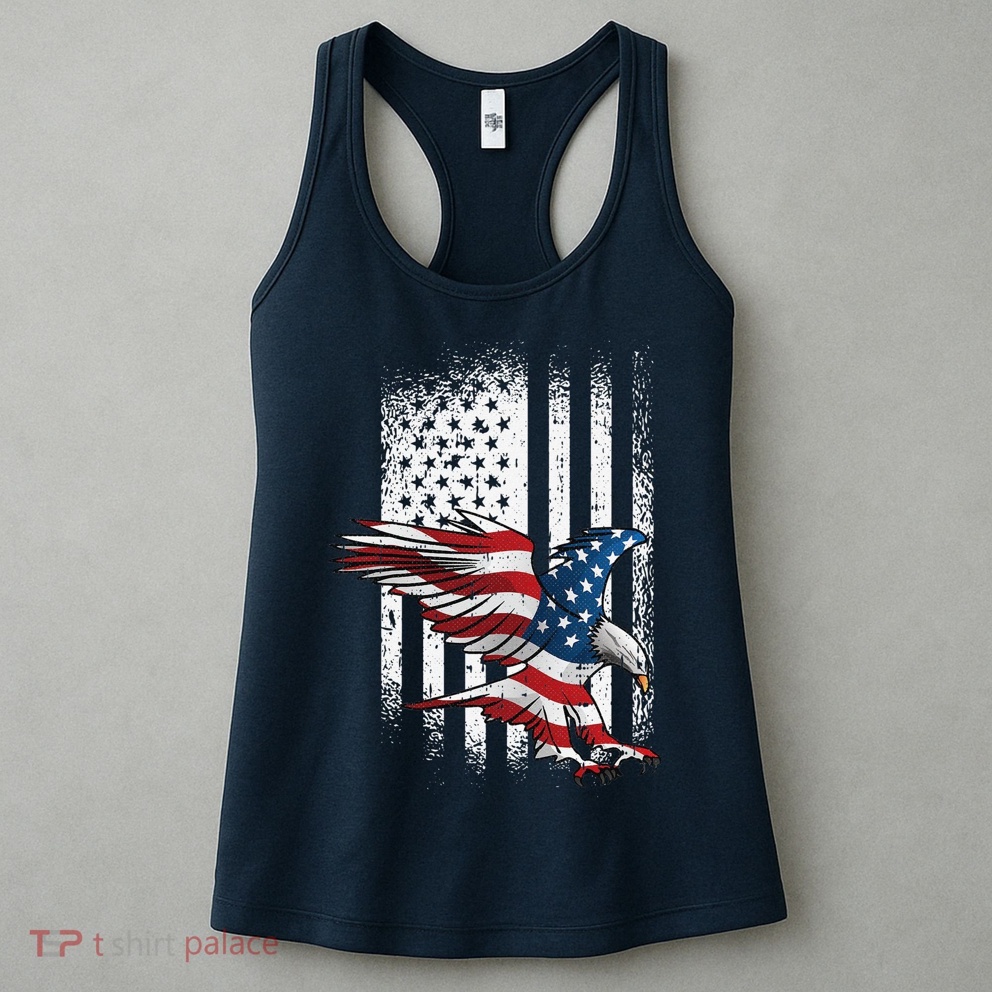 American Flag Eagle 4th Of July Independence Day Patriotic Women's Tank Top
