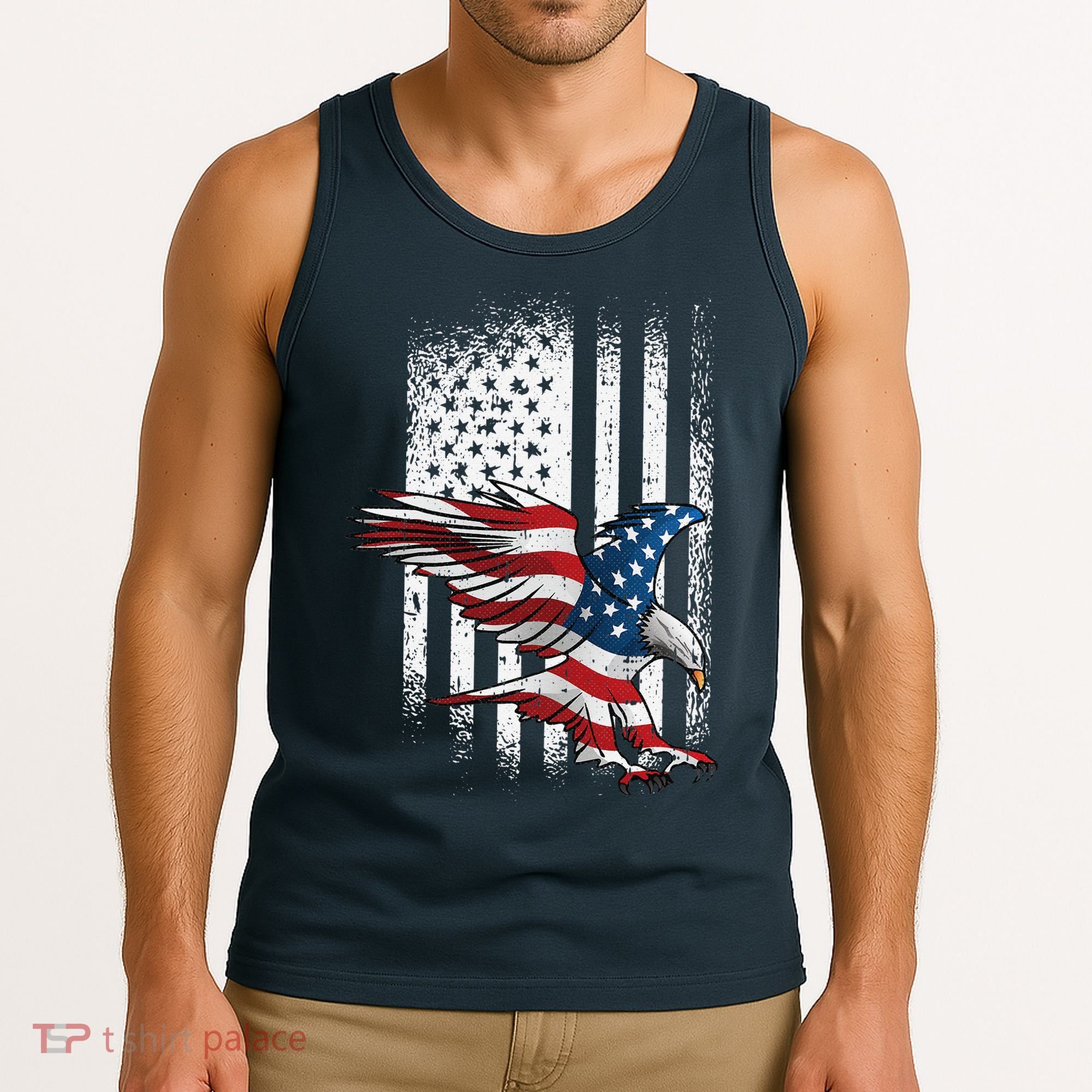 American Flag Eagle 4th Of July Independence Day Patriotic Tank Top