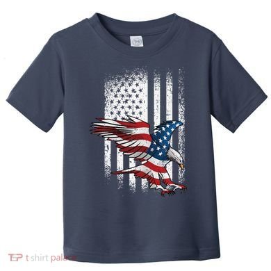 American Flag Eagle 4th Of July Independence Day Patriotic Toddler T-Shirt