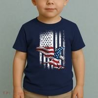American Flag Eagle 4th Of July Independence Day Patriotic Toddler T-Shirt thumb 2