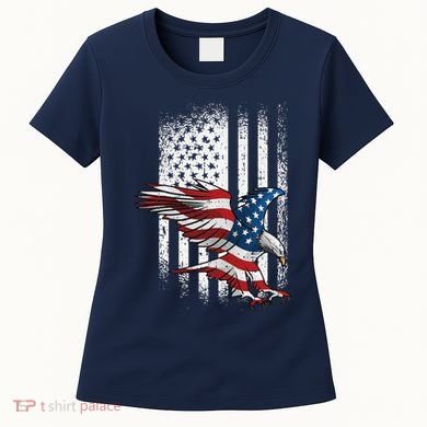 American Flag Eagle 4th Of July Independence Day Patriotic Women's T-Shirt