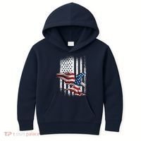American Flag Eagle 4th Of July Independence Day Patriotic Kids Hoodie thumb 0
