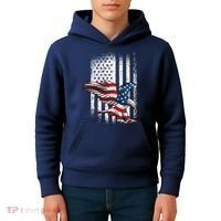 American Flag Eagle 4th Of July Independence Day Patriotic Kids Hoodie thumb 4