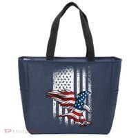 American Flag Eagle 4th Of July Independence Day Patriotic Tote Bag thumb 0