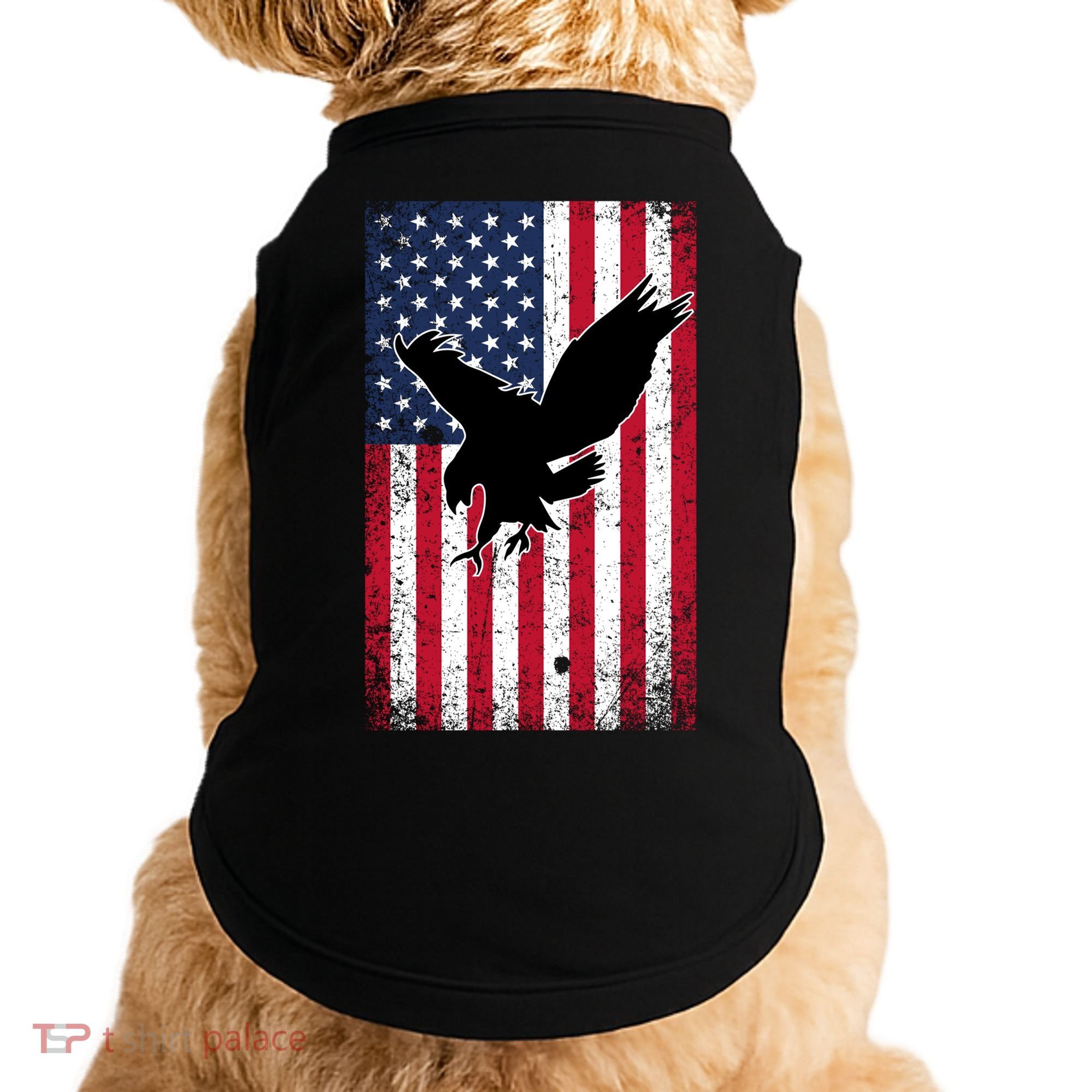 American Flag Eagle Patriotic Usa Great Gift Doggie Tank