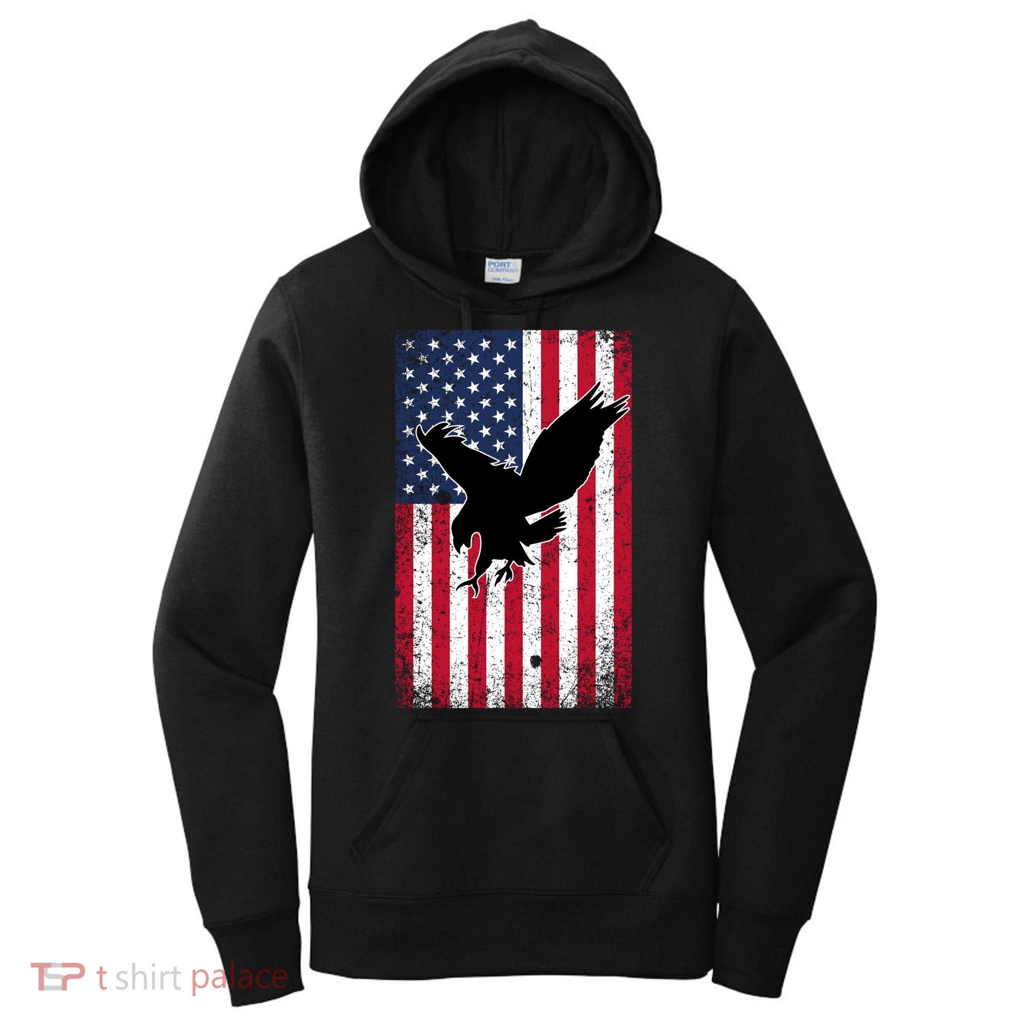 American Flag Eagle Patriotic Usa Great Gift Women's Hoodie