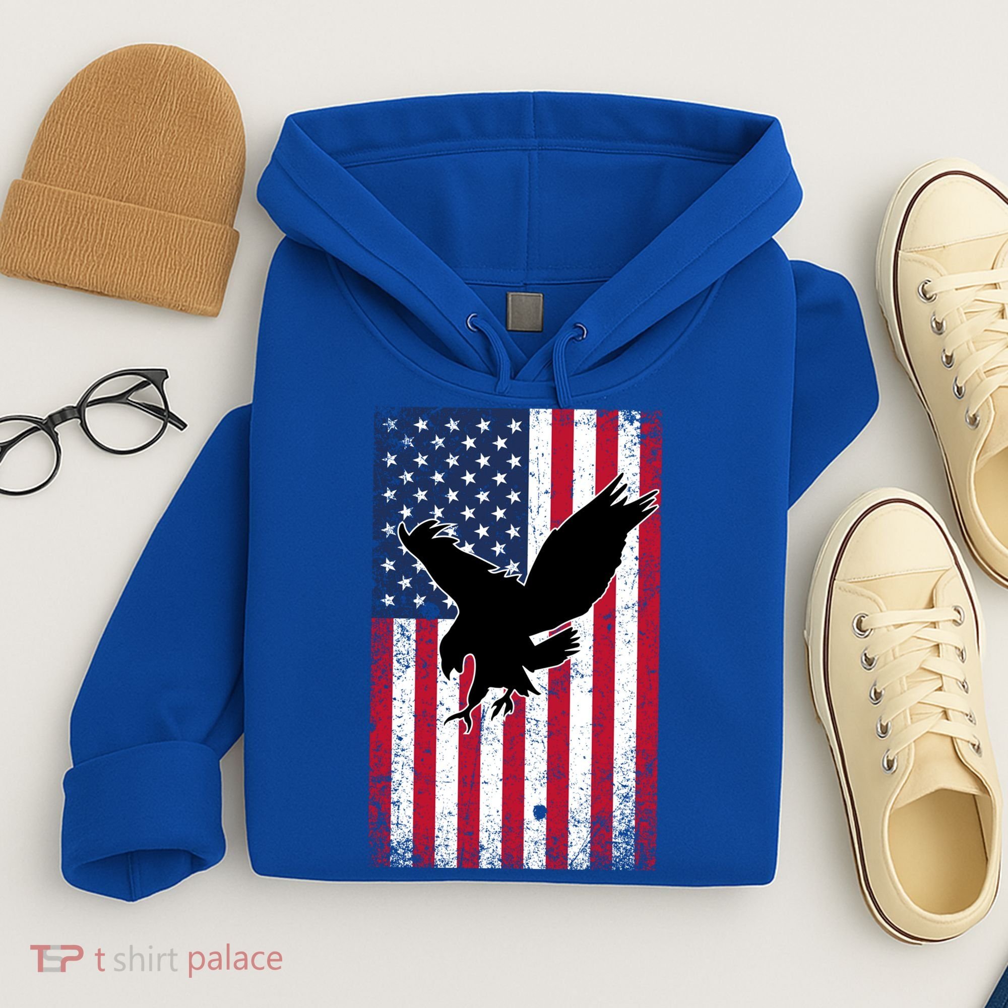 American Flag Eagle Patriotic Usa Great Gift Hoodie