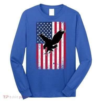 American Flag Eagle Patriotic Usa Great Gift Long Sleeve Shirt