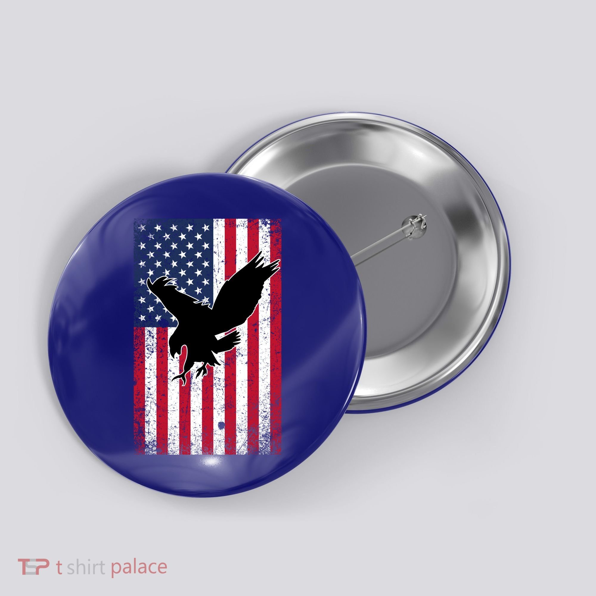American Flag Eagle Patriotic Usa Great Gift Button