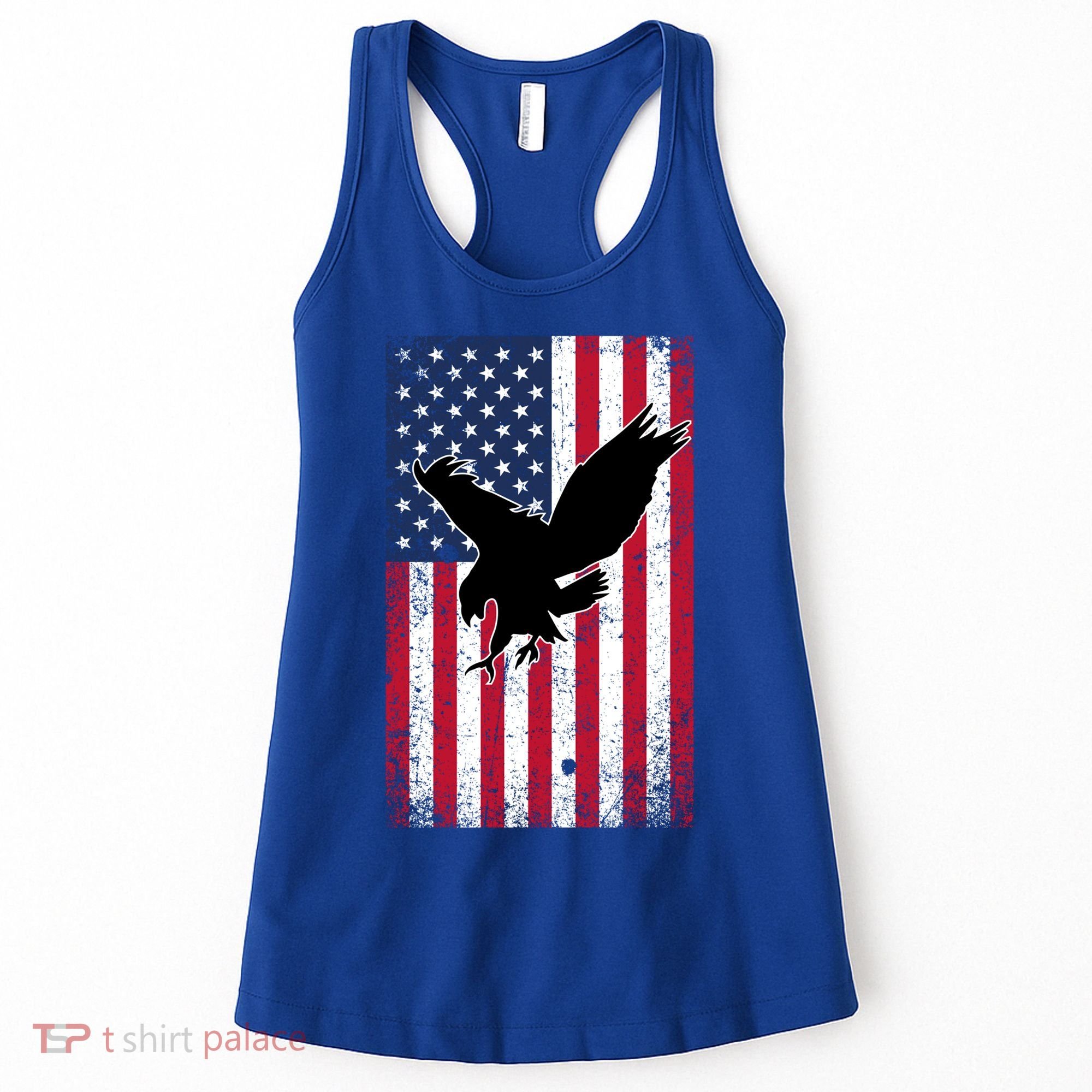American Flag Eagle Patriotic Usa Great Gift Women's Tank Top