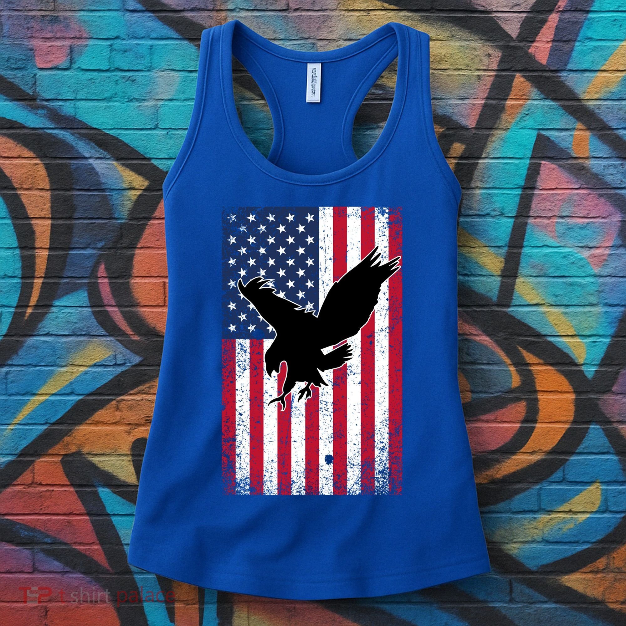 American Flag Eagle Patriotic Usa Great Gift Women's Tank Top