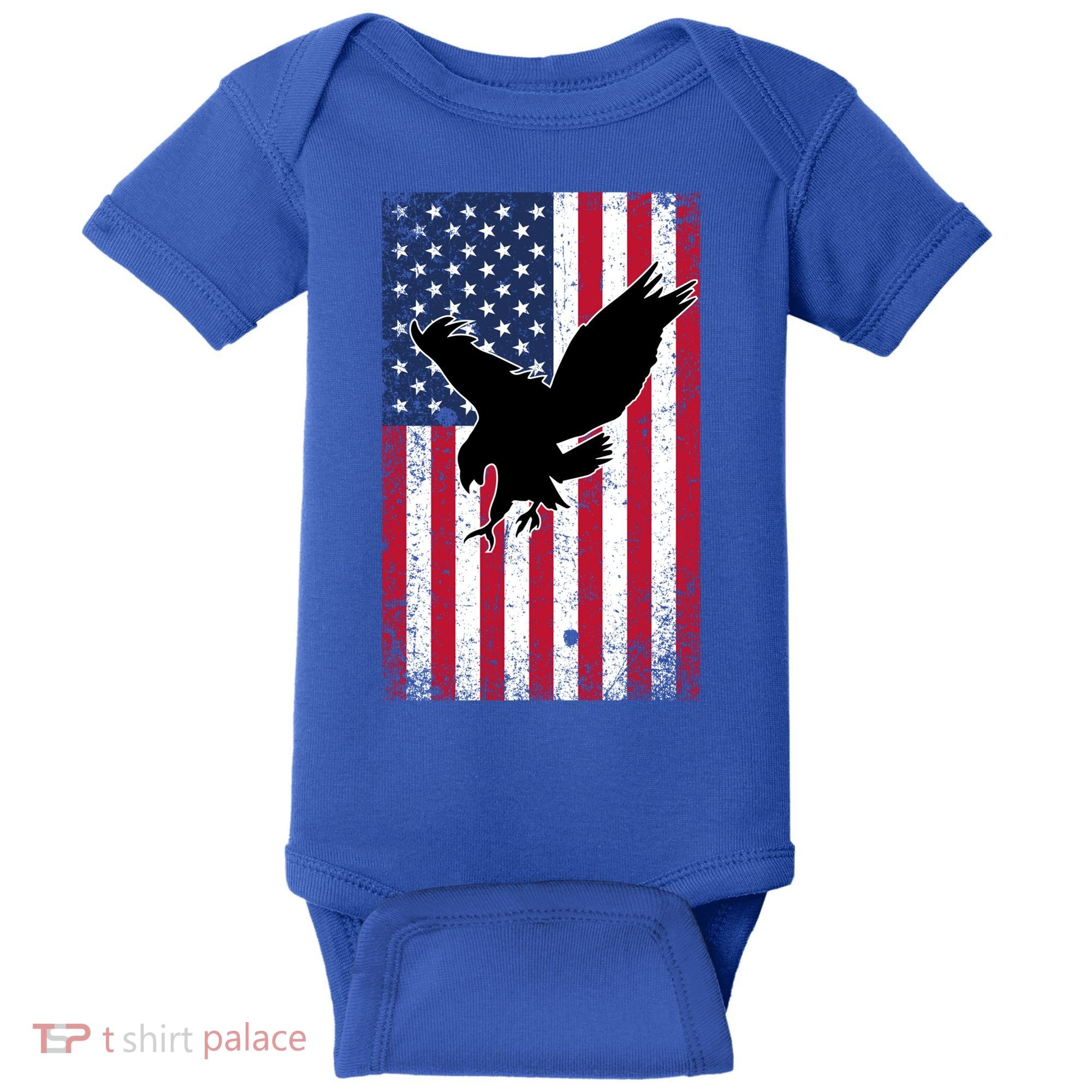 American Flag Eagle Patriotic Usa Great Gift Baby Bodysuit