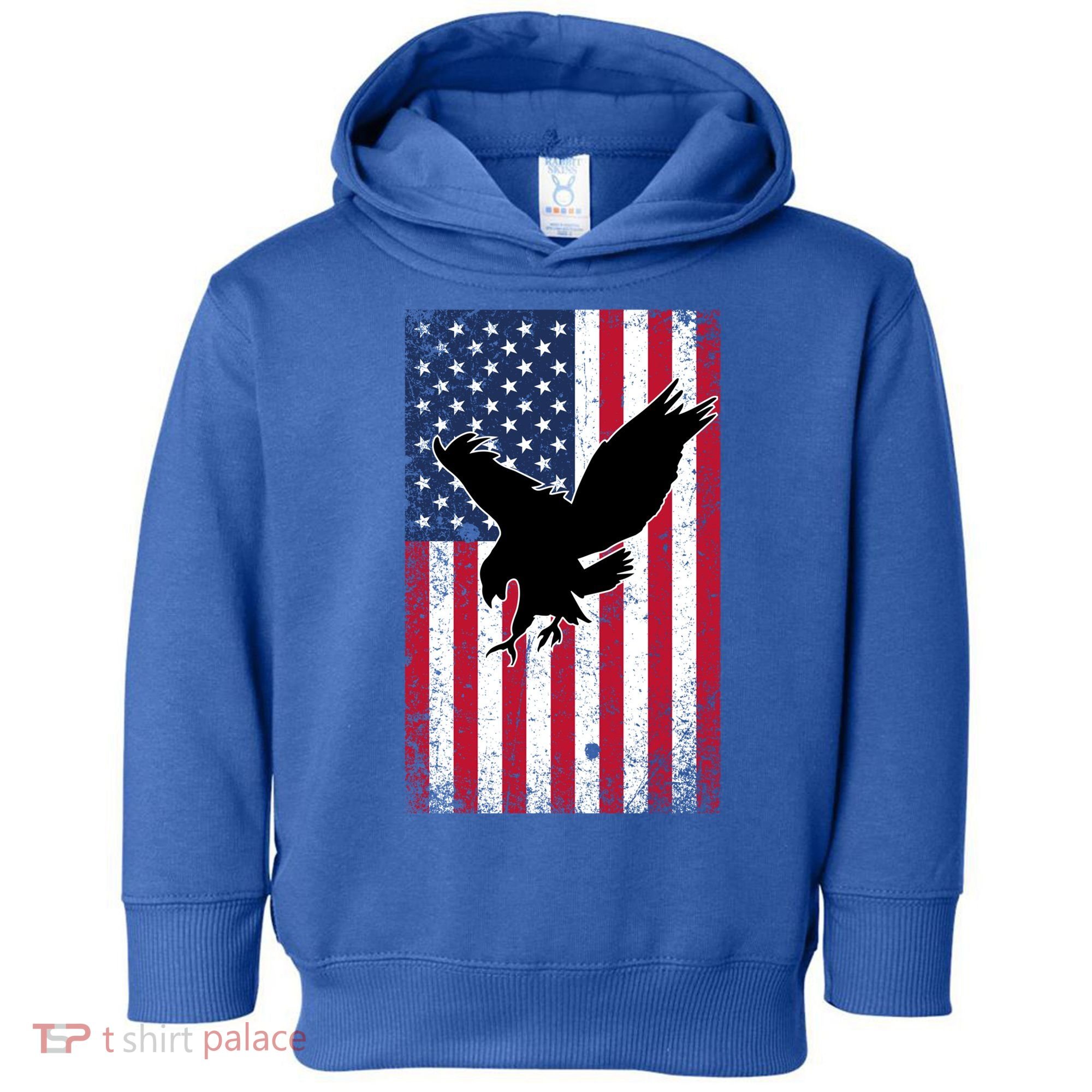 American Flag Eagle Patriotic Usa Great Gift Toddler Hoodie