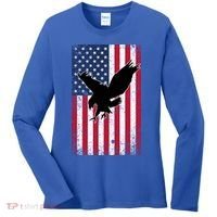 American Flag Eagle Patriotic Usa Great Gift Women's Long Sleeve Shirt thumb 0