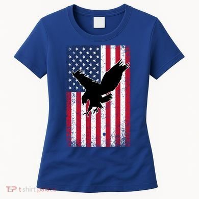 American Flag Eagle Patriotic Usa Great Gift Women's T-Shirt