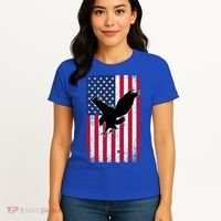 American Flag Eagle Patriotic Usa Great Gift Women's T-Shirt thumb 4