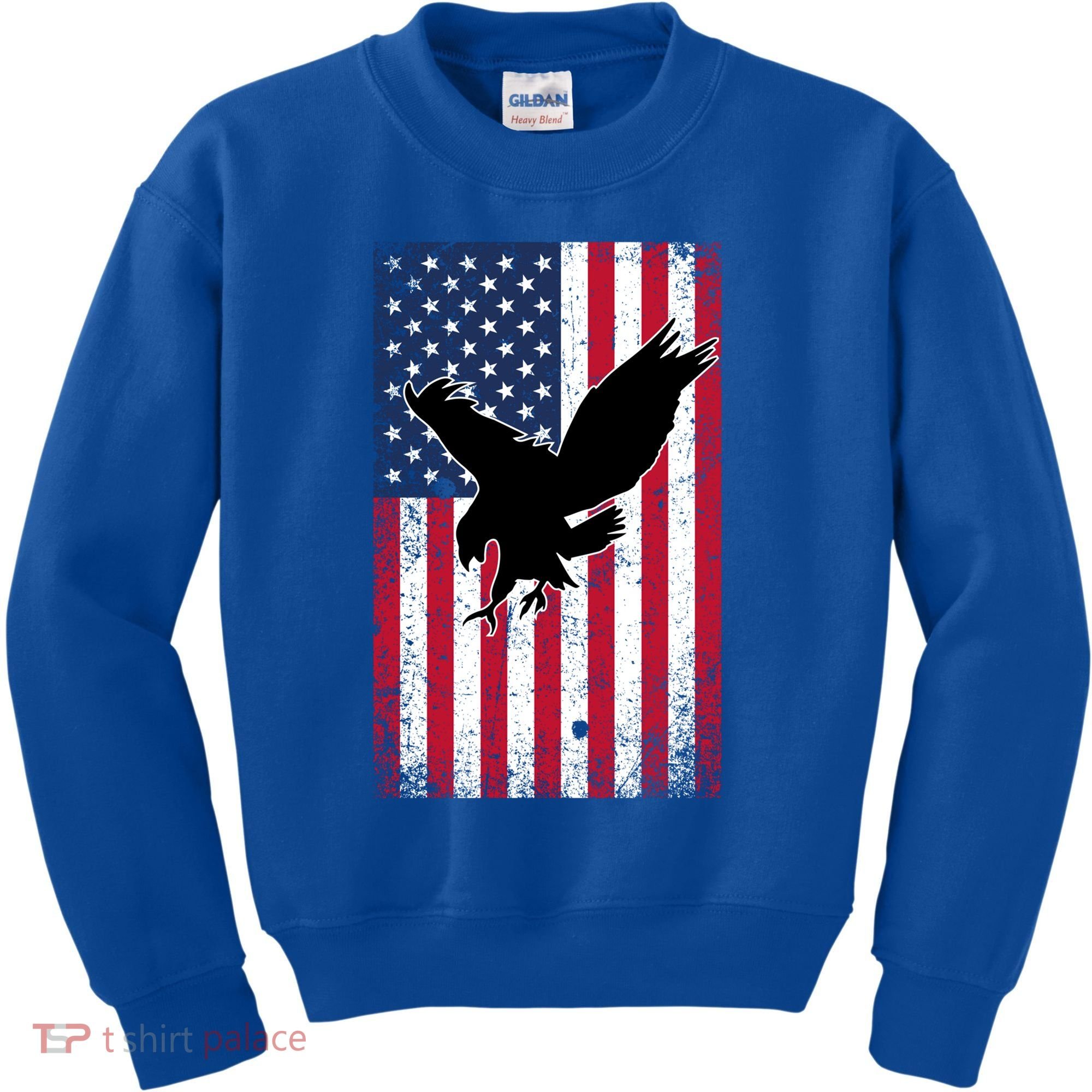 American Flag Eagle Patriotic Usa Great Gift Kids Sweatshirt