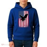 American Flag Eagle Patriotic Usa Great Gift Kids Hoodie thumb 4