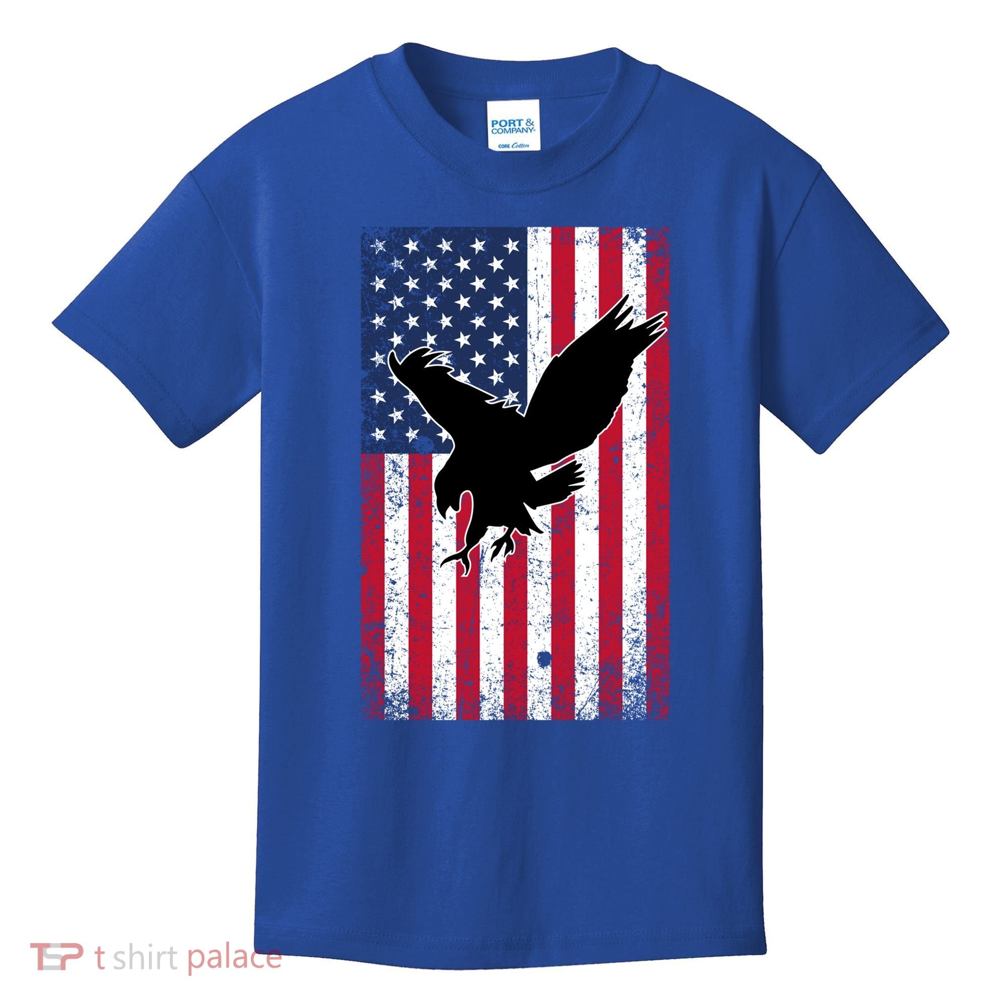 American Flag Eagle Patriotic Usa Great Gift Kids T-Shirt