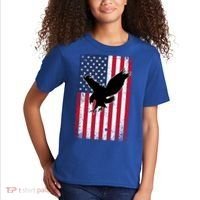 American Flag Eagle Patriotic Usa Great Gift Kids T-Shirt thumb 2
