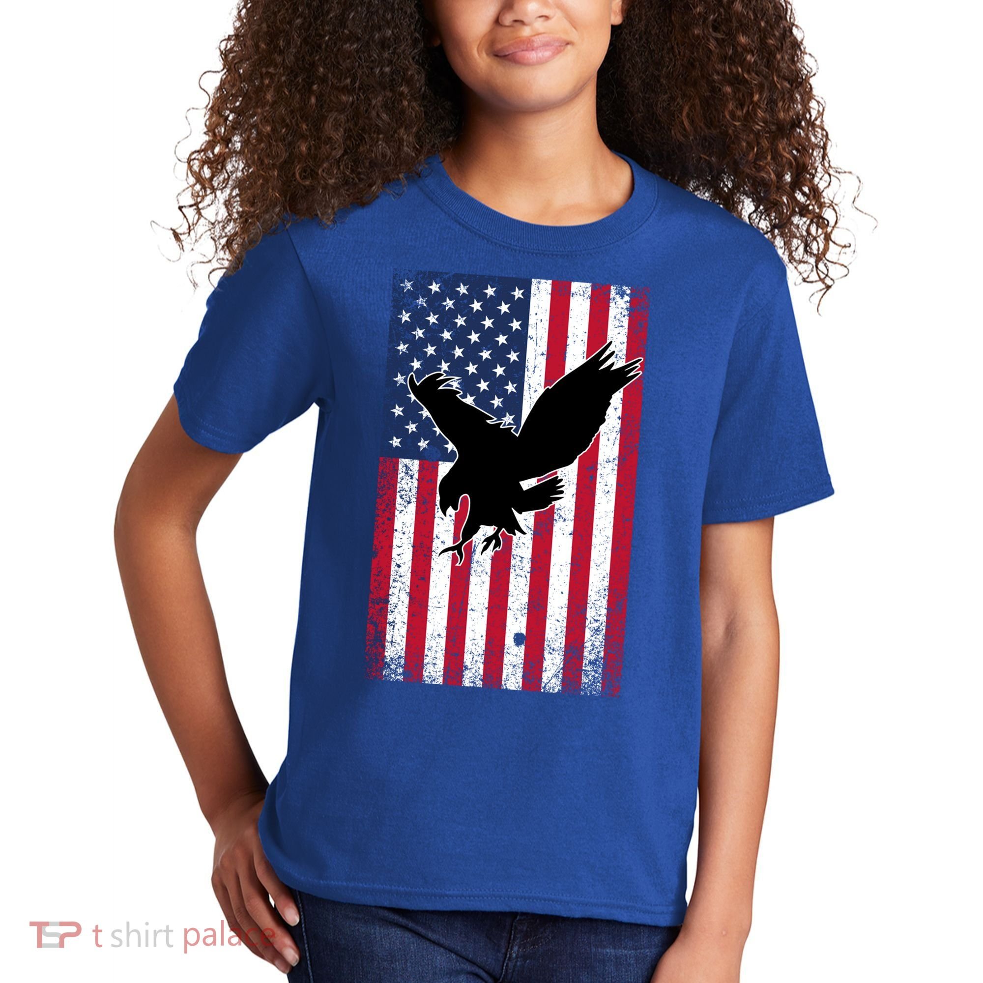 American Flag Eagle Patriotic Usa Great Gift Kids T-Shirt