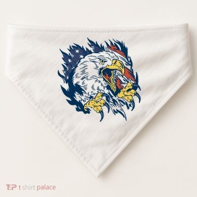 American Flag Eagle Patriot Gift USA-Made Doggie Bandana