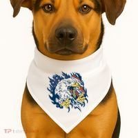American Flag Eagle Patriot Gift USA-Made Doggie Bandana thumb 1