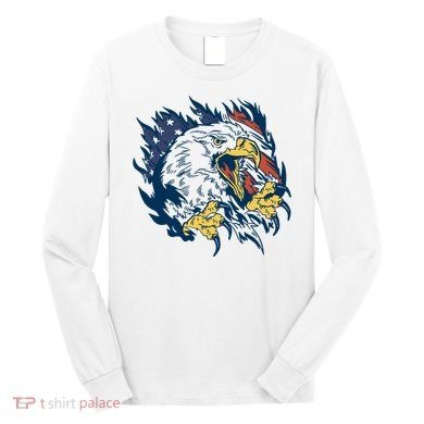 American Flag Eagle Patriot Gift Long Sleeve Shirt