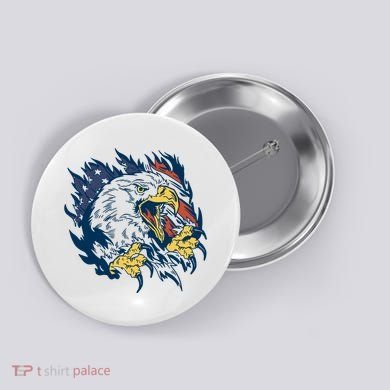 American Flag Eagle Patriot Gift Button