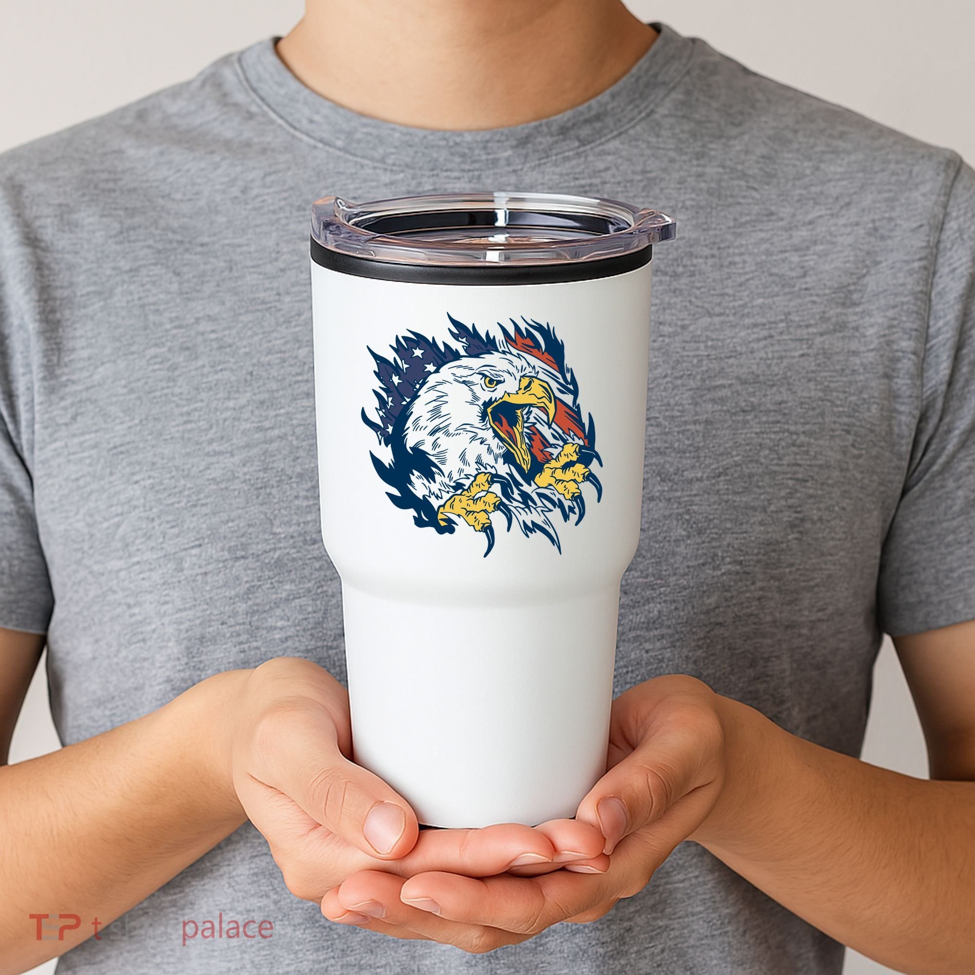 American Flag Eagle Patriot Gift Tumbler