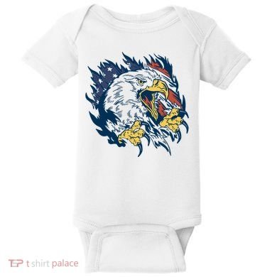 American Flag Eagle Patriot Gift Baby Bodysuit