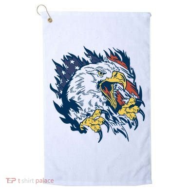 American Flag Eagle Patriot Gift Golf Towel