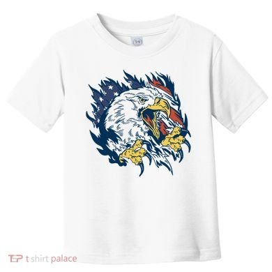 American Flag Eagle Patriot Gift Toddler T-Shirt